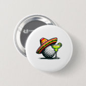Cinco de Mayo Golf Ball mit Sombrero und Margarit Button (Vorne & Hinten)