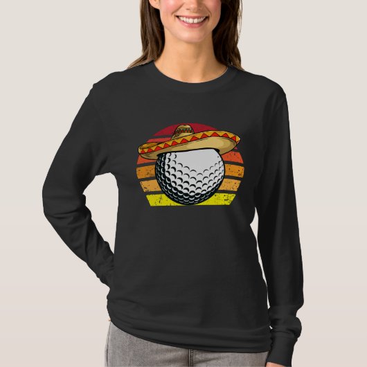 Cinco de Mayo Golf Ball With Sombrero Golfer Mexic T-Shirt (Vorderseite)