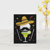 Cinco de Mayo Golf Byl mit Sombrero und Margarita Karte (Gelbe Blume)