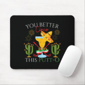 Cinco De Mayo Golf Golfer Drink Margaritas Tequ Mousepad (Mit Mouse)