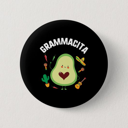 Cinco De Mayo Grammacita Guacamole Avocado Oma Button (Vorderseite)