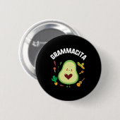 Cinco De Mayo Grammacita Guacamole Avocado Oma Button (Vorne & Hinten)