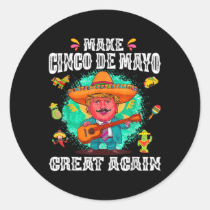 Cinco De Mayo Great Wieder lustig mexikanisches Tr Runder Aufkleber