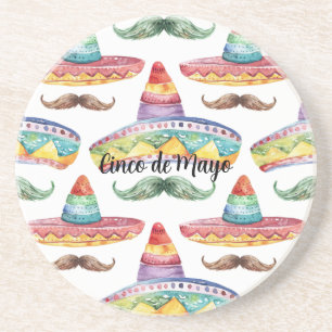Cinco de Mayo Grüne Braune Schnurrbärte Getränkeuntersetzer