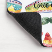 Cinco de Mayo Grüne Braune Schnurrbärte Mousepad (Ecke)