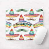 Cinco de Mayo Grüne Braune Schnurrbärte Mousepad (Mit Mouse)