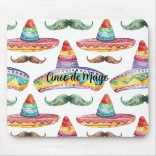 Cinco de Mayo Grüne Braune Schnurrbärte Mousepad