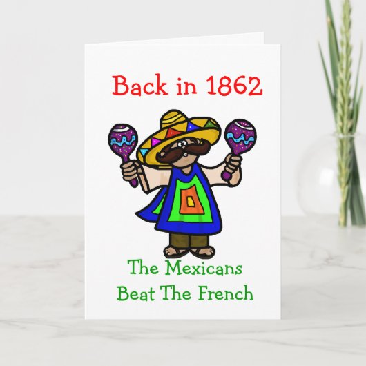 Cinco de Mayo Grußkarte Mexican & Maracas Karte (Vorderseite)