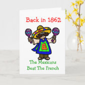 Cinco de Mayo Grußkarte Mexican & Maracas Karte (Gelbe Blume)