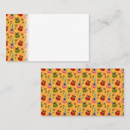 Cinco de Mayo Guitars Maracas Fiesta Mexiko Platzkarte (Vorne/Hinten)