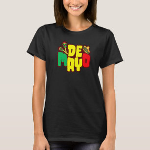 Cinco De Mayo Hand Print Mexican Hat T-Shirt