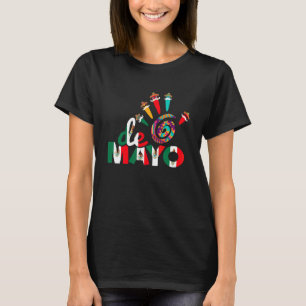 Cinco De Mayo Hand Print Mexican Hat T-Shirt