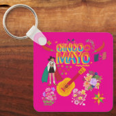 Cinco De Mayo heiß rosa Schlüsselanhänger (Vorderseite)