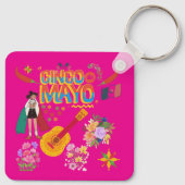 Cinco De Mayo heiß rosa Schlüsselanhänger (Rückseite)