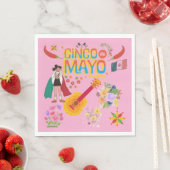 Cinco De Mayo hellrosa Serviette (Beispiel)