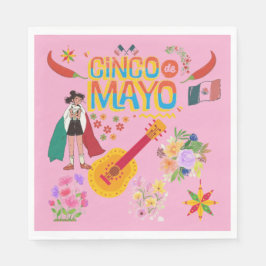 Cinco De Mayo hellrosa Serviette