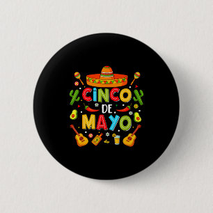 Cinco de mayo Hemd für Männer Frauen mexikanische  Button