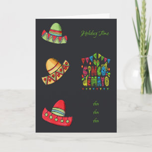 Cinco de Mayo Holiday Mexican Hats Karte