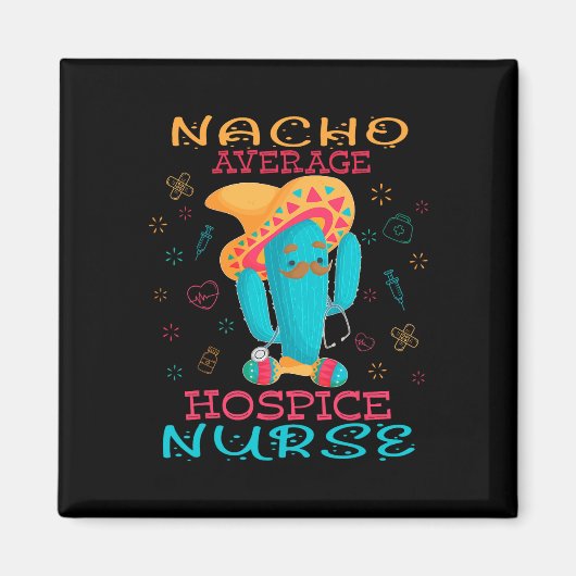 Cinco De Mayo Hospizkrankenschwester Nacho Durchsc Magnet (Vorne)