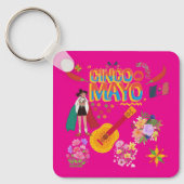 Cinco De Mayo hot pink Schlüsselanhänger (Vorderseite)