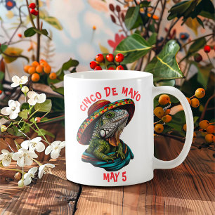 Cinco de Mayo Iguana Wearing Sombrero & Serape Kaffeetasse