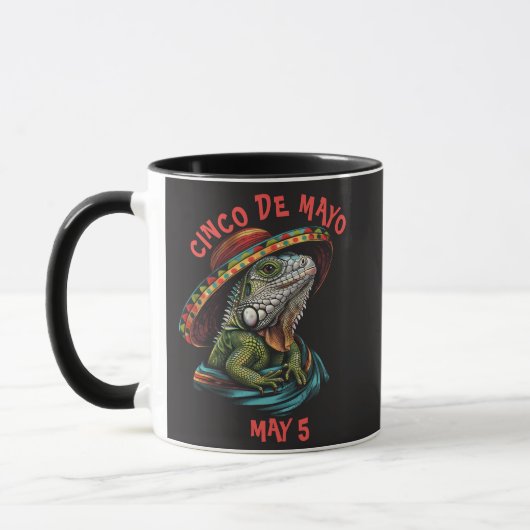 Cinco de Mayo Iguana Wearing Sombrero & Serape Tasse (Links)