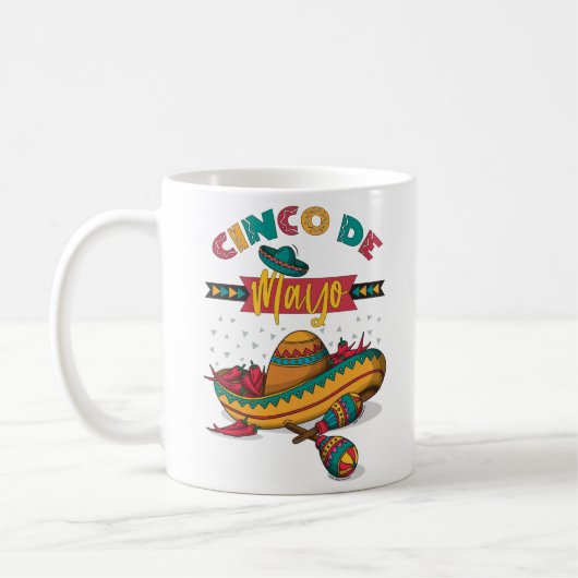 Cinco De Mayo Illustration, 1/2 Kaffeetasse (Links)