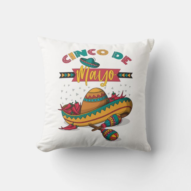 Cinco De Mayo Illustration, 1/2 Kissen (Vorderseite)
