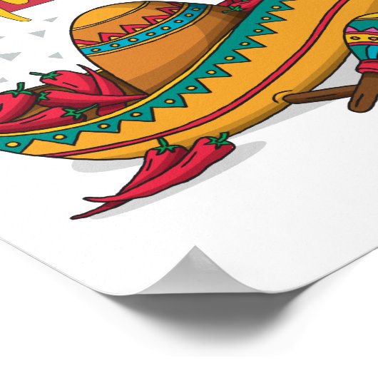 Cinco De Mayo Illustration, 1/2 Poster (Ecke)