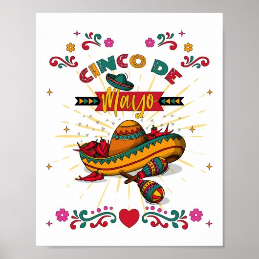 Cinco De Mayo Illustration, 2/2 Poster (Vorne)