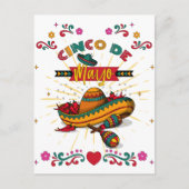 Cinco De Mayo Illustration, 2/2 Postkarte (Vorderseite)
