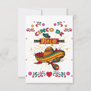 Cinco De Mayo Illustration, 2/2 RSVP Karte
