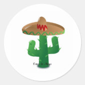 Cinco de Mayo Kaktus Runder Aufkleber (Vorderseite)