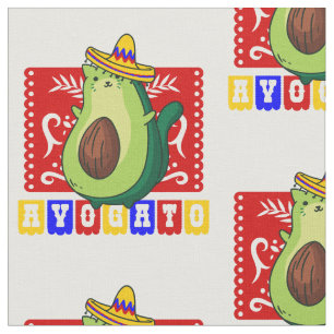cinco de mayo Katze Avocado Avogato Kawaii Mexikan Stoff