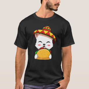 Cinco De Mayo Katzen-Sombrero-Hut Taco T-Shirt
