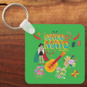 Cinco De Mayo kelly green Schlüsselanhänger (Vorderseite)