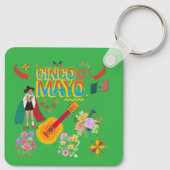 Cinco De Mayo kelly green Schlüsselanhänger (Rückseite)
