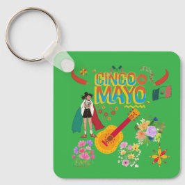 Cinco De Mayo Kellygrün Schlüsselanhänger