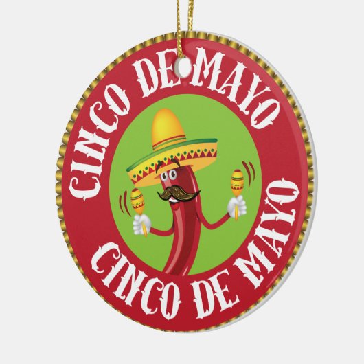 Cinco de Mayo Keramikornament (Links)