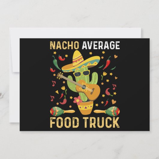 Cinco De Mayo Koch Nacho Average Food Truck Einladung (Vorderseite)