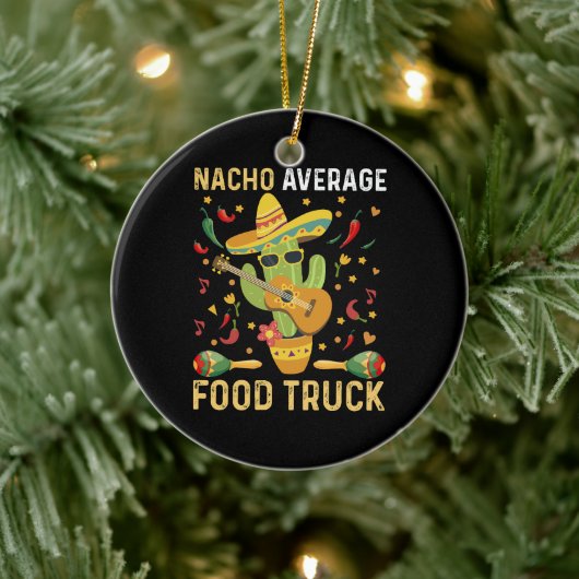 Cinco De Mayo Koch Nacho Average Food Truck Keramik Ornament (Baum)