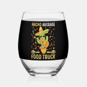 Cinco De Mayo Koch Nacho Average Food Truck Weinglas Ohne Stiel (Rückseite)
