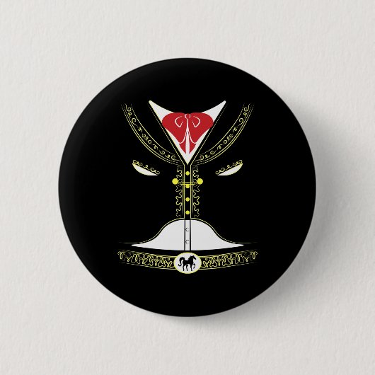 Cinco De Mayo Kostüme Mexikanisches Mariachi Charr Button (Vorderseite)