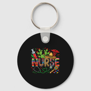 Cinco de Mayo Krankenschwester Kokette Schleife St Schlüsselanhänger