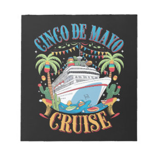 Cinco De Mayo Kreuzfahrt Mexiko Mexikanisches Schi Notizblock