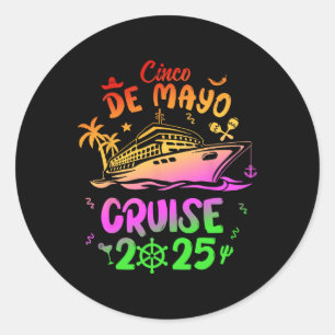 Cinco De Mayo Kreuzfahrtschiff 2025 Familie Squad Runder Aufkleber