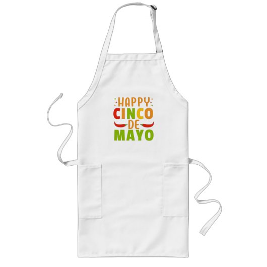 Cinco De Mayo Lange Schürze (Vorne)