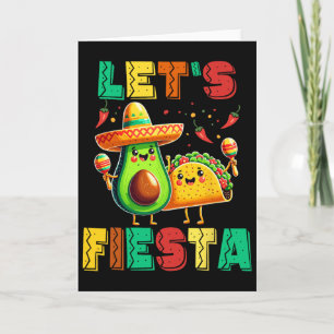 Cinco De Mayo Lass uns Fiesta Avocado und Tacos Ci Karte
