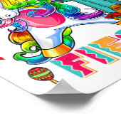 Cinco De Mayo Lasse Fiesta Mexican Cactus Unicorn  Poster (Ecke)