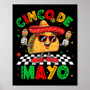 Cinco De Mayo Lasse Fiesta Mexican Funny Taco Men Poster